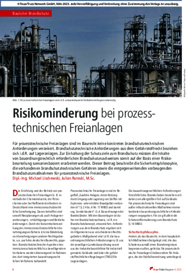 Risikominderung von Brandereignissen 