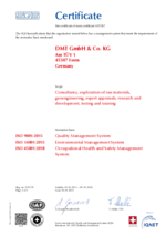 Zertifizierungen ISO 9001, ISO 14001 und ISO 45001